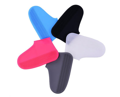 Waterproof shoe cover thickened silicone non-slip wear-resistant adult children men and women upgrades washable rain and snow shoe covers