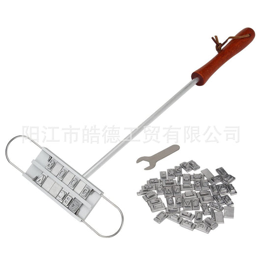 Alphabet fire branding BBQ branding barbecue branding English letters BBQ branding iron