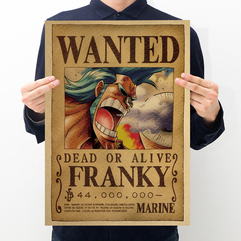 Anime One Piece Bounty Order Series Kraft Paper Poster One Piece Poster Character Decorative Painting
