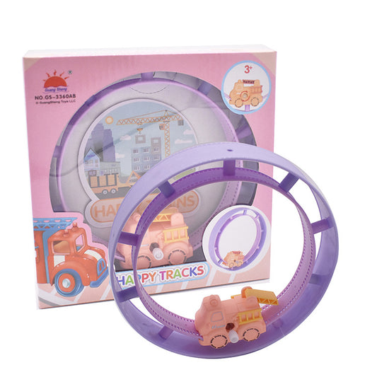 Children's cartoon clockwork toys chain track car toys rolling track small train educational stall hot selling toys