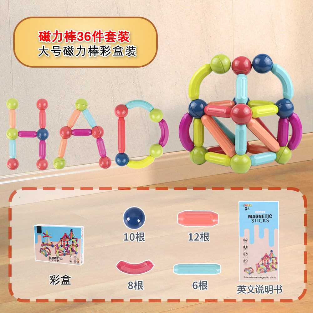 Free shipping magnetic stickers magnetic building blocks assembly patches magnetic stickers plastic color window magnetic sticks loose pieces strong magnetic pieces