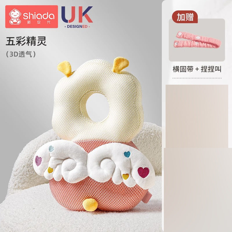 Baby anti-fall pillow baby head protection anti-fall hat cartoon children's toddler pillow anti-collision artifact breathable protective pad