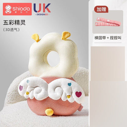 Baby anti-fall pillow baby head protection anti-fall hat cartoon children's toddler pillow anti-collision artifact breathable protective pad