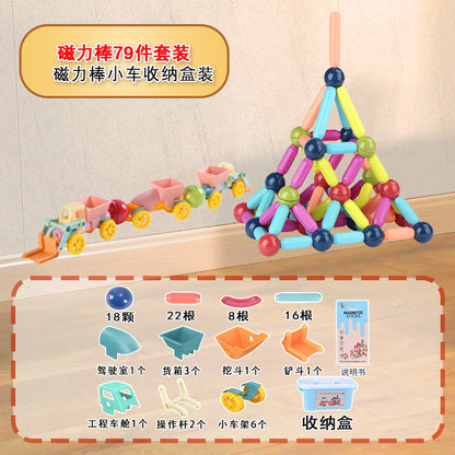 Free shipping magnetic stickers magnetic building blocks assembly patches magnetic stickers plastic color window magnetic sticks loose pieces strong magnetic pieces