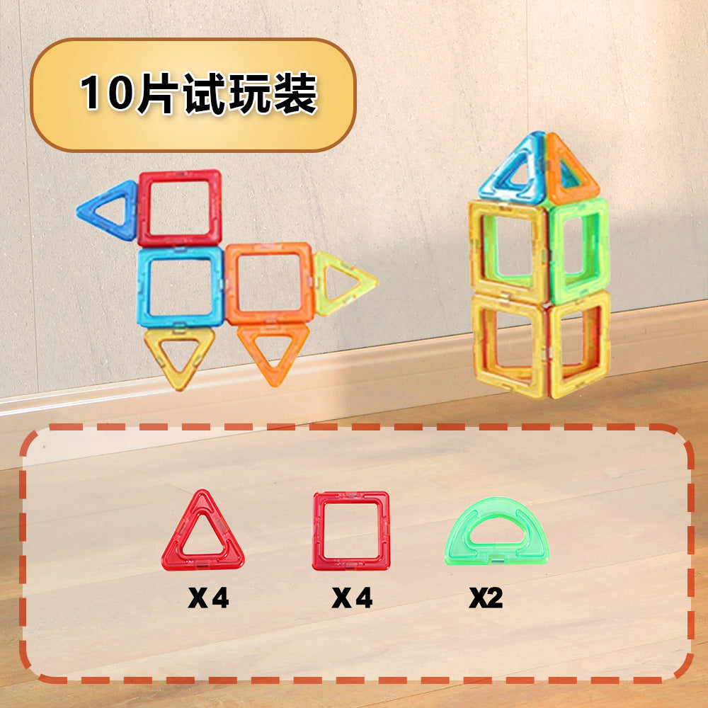 Free shipping magnetic stickers magnetic building blocks assembly patches magnetic stickers plastic color window magnetic sticks loose pieces strong magnetic pieces