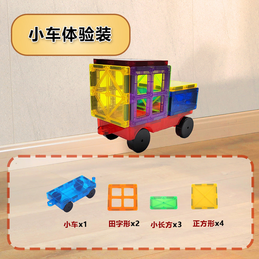 Free shipping magnetic stickers magnetic building blocks assembly patches magnetic stickers plastic color window magnetic sticks loose pieces strong magnetic pieces