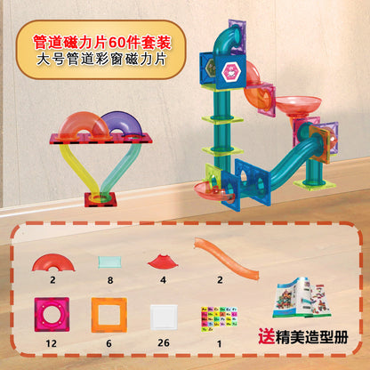 Free shipping magnetic stickers magnetic building blocks assembly patches magnetic stickers plastic color window magnetic sticks loose pieces strong magnetic pieces