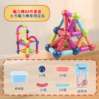 Free shipping magnetic stickers magnetic building blocks assembly patches magnetic stickers plastic color window magnetic sticks loose pieces strong magnetic pieces