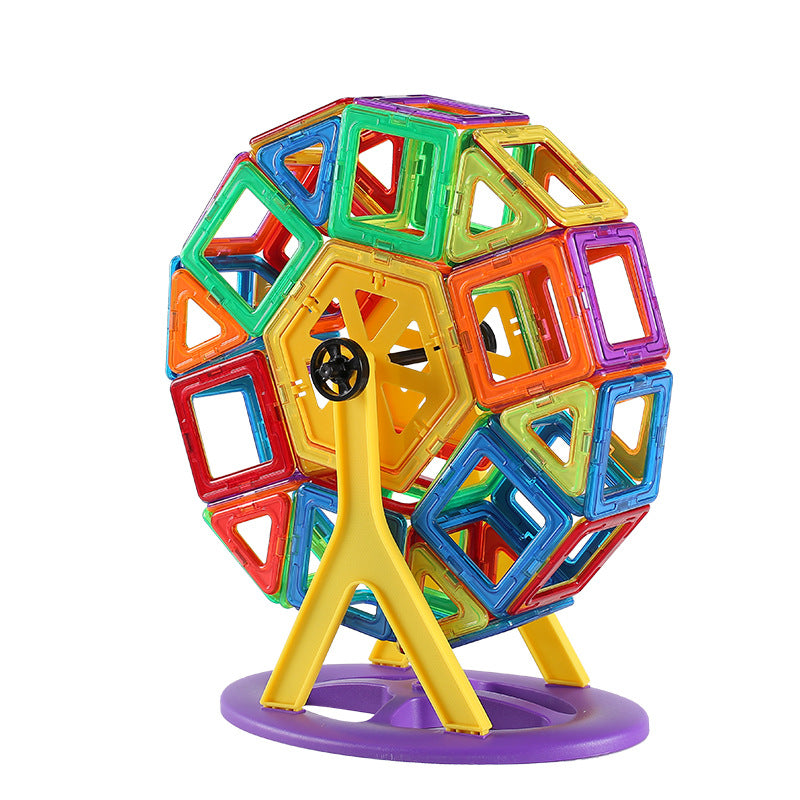 Free shipping magnetic stickers magnetic building blocks assembly patches magnetic stickers plastic color window magnetic sticks loose pieces strong magnetic pieces