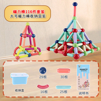 Free shipping magnetic stickers magnetic building blocks assembly patches magnetic stickers plastic color window magnetic sticks loose pieces strong magnetic pieces
