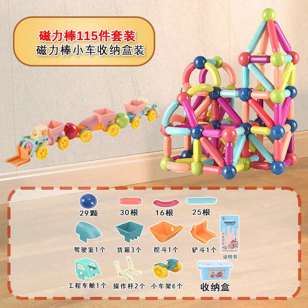 Free shipping magnetic stickers magnetic building blocks assembly patches magnetic stickers plastic color window magnetic sticks loose pieces strong magnetic pieces