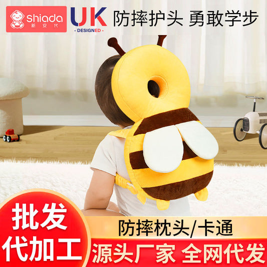 Baby anti-fall pillow baby head protection anti-fall hat cartoon children's toddler pillow anti-collision artifact breathable protective pad