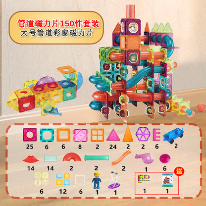 Free shipping magnetic stickers magnetic building blocks assembly patches magnetic stickers plastic color window magnetic sticks loose pieces strong magnetic pieces